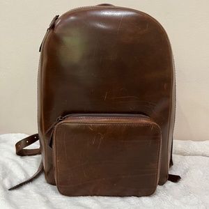 Satchel & Page Tuscan Vegetable Tanned Italian Leather Backpack.